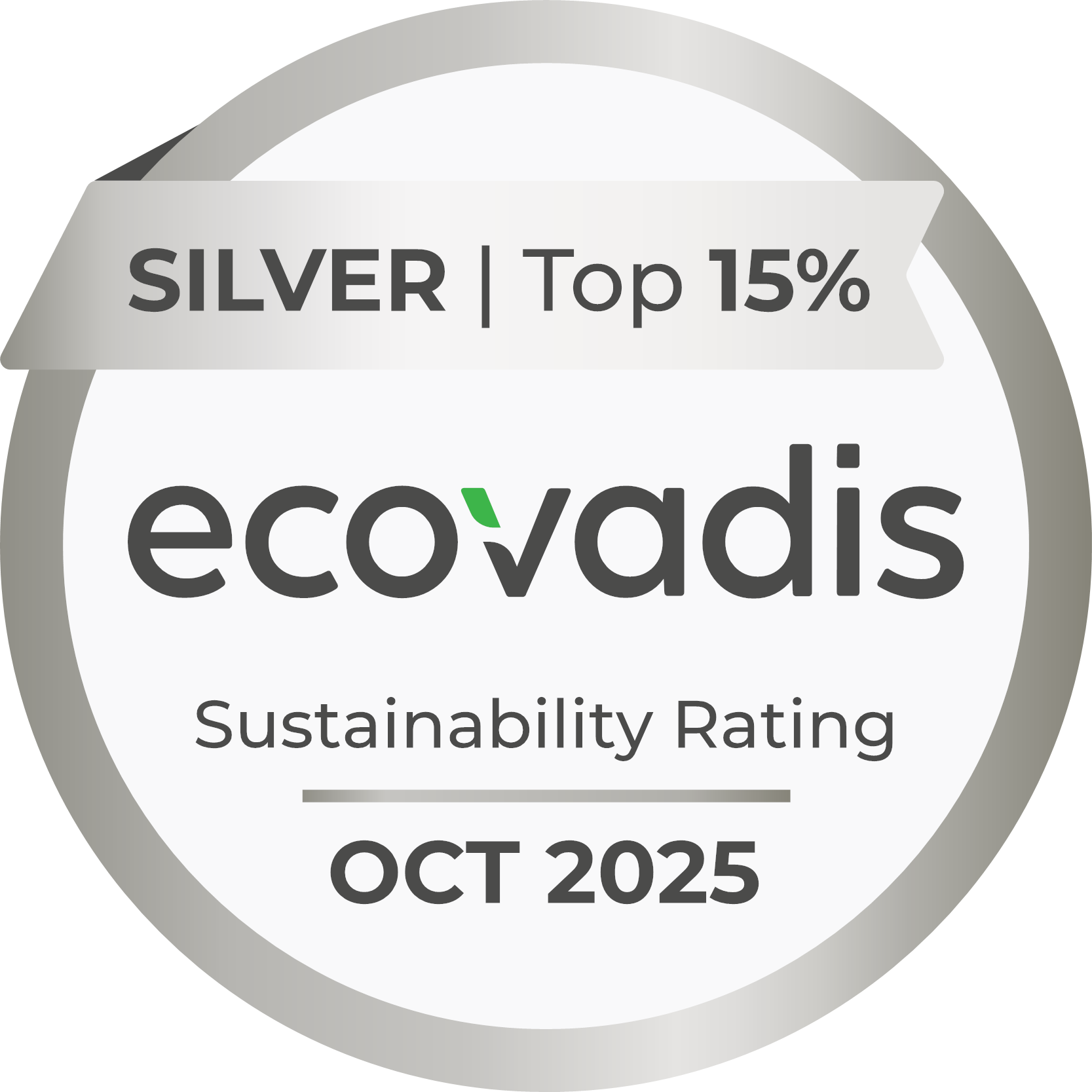 Ecovadis Silver Award Top 15% 